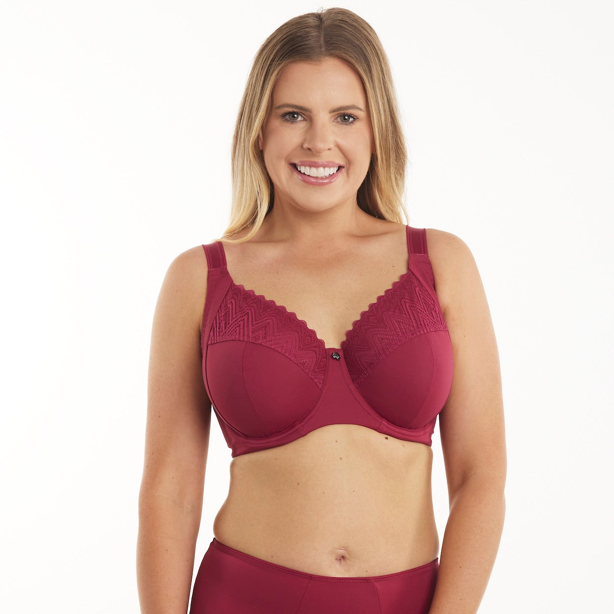 Willow Lace Premium Support Bra - Beaujolais