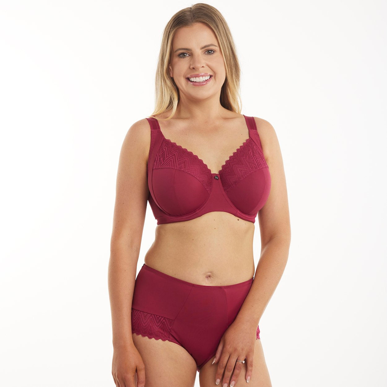 Willow Lace Premium Support Bra - Beaujolais