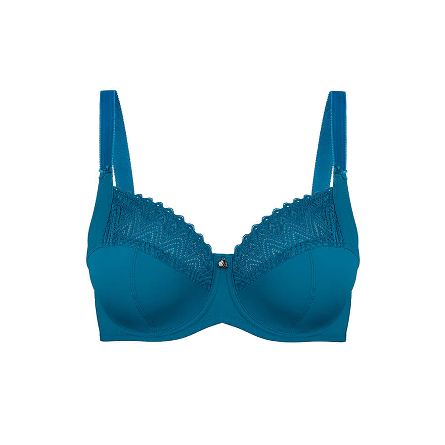 Willow Lace Full Cup Bra - Teal Blue