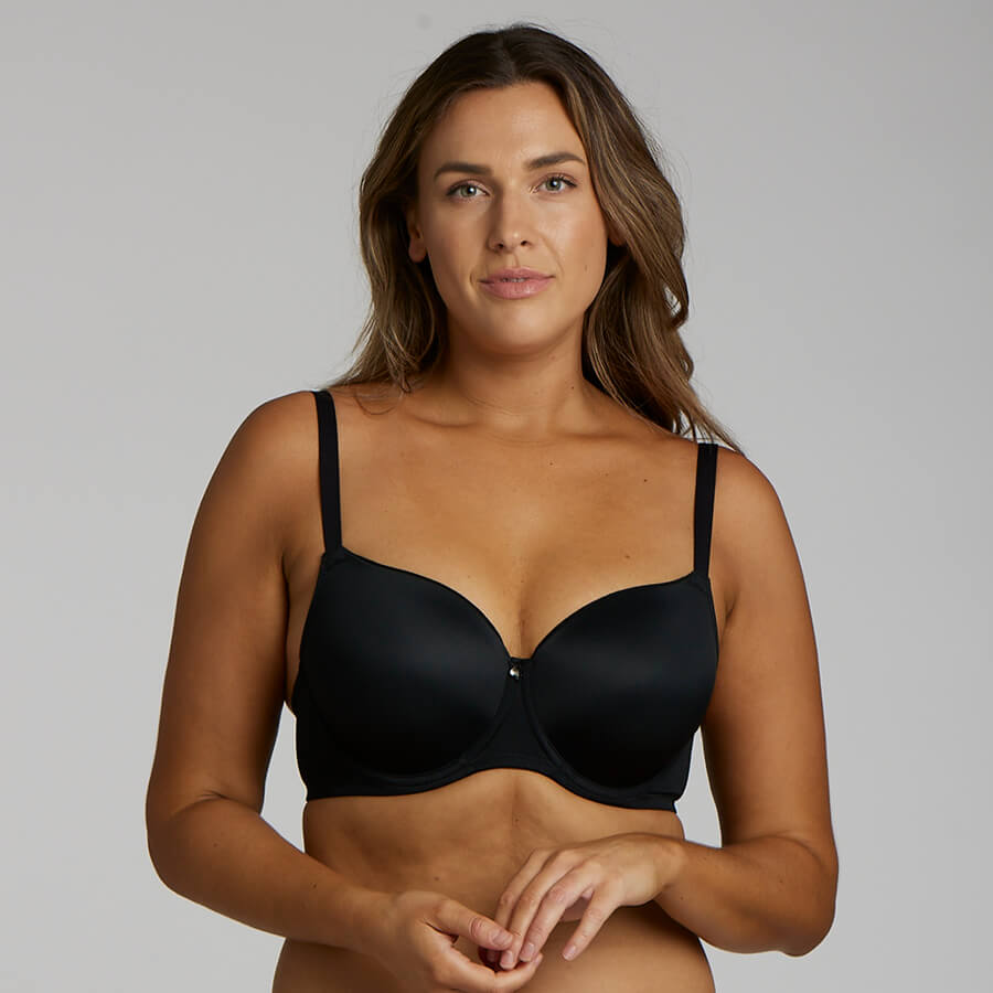 Convertible Full Cup T Shirt Full Bra (Black)