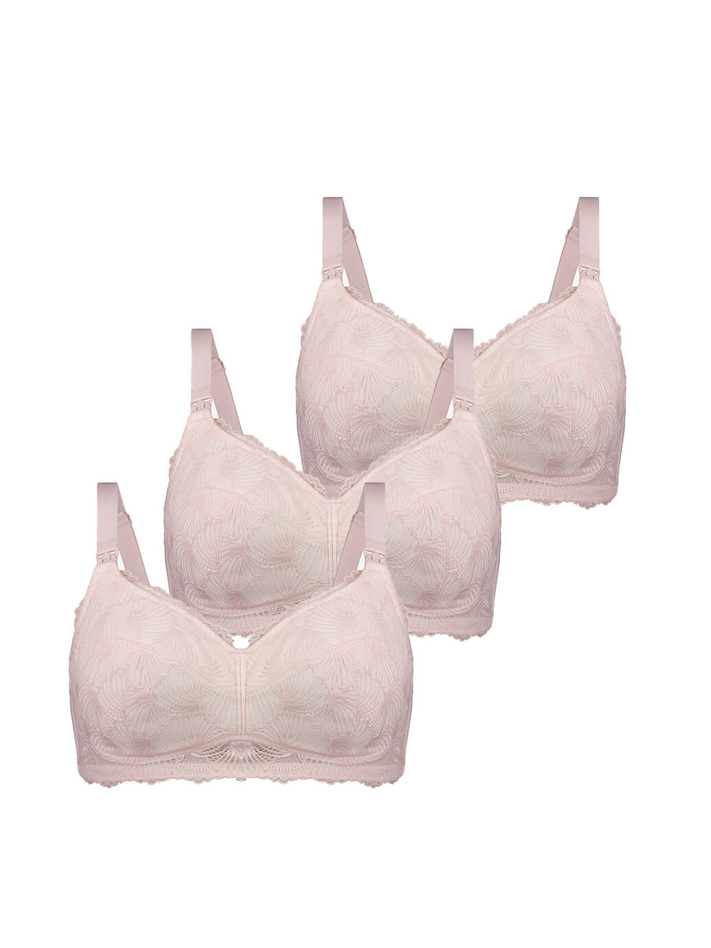 Maternity Bras (Leakproof) - 3 pack - Rose Pink