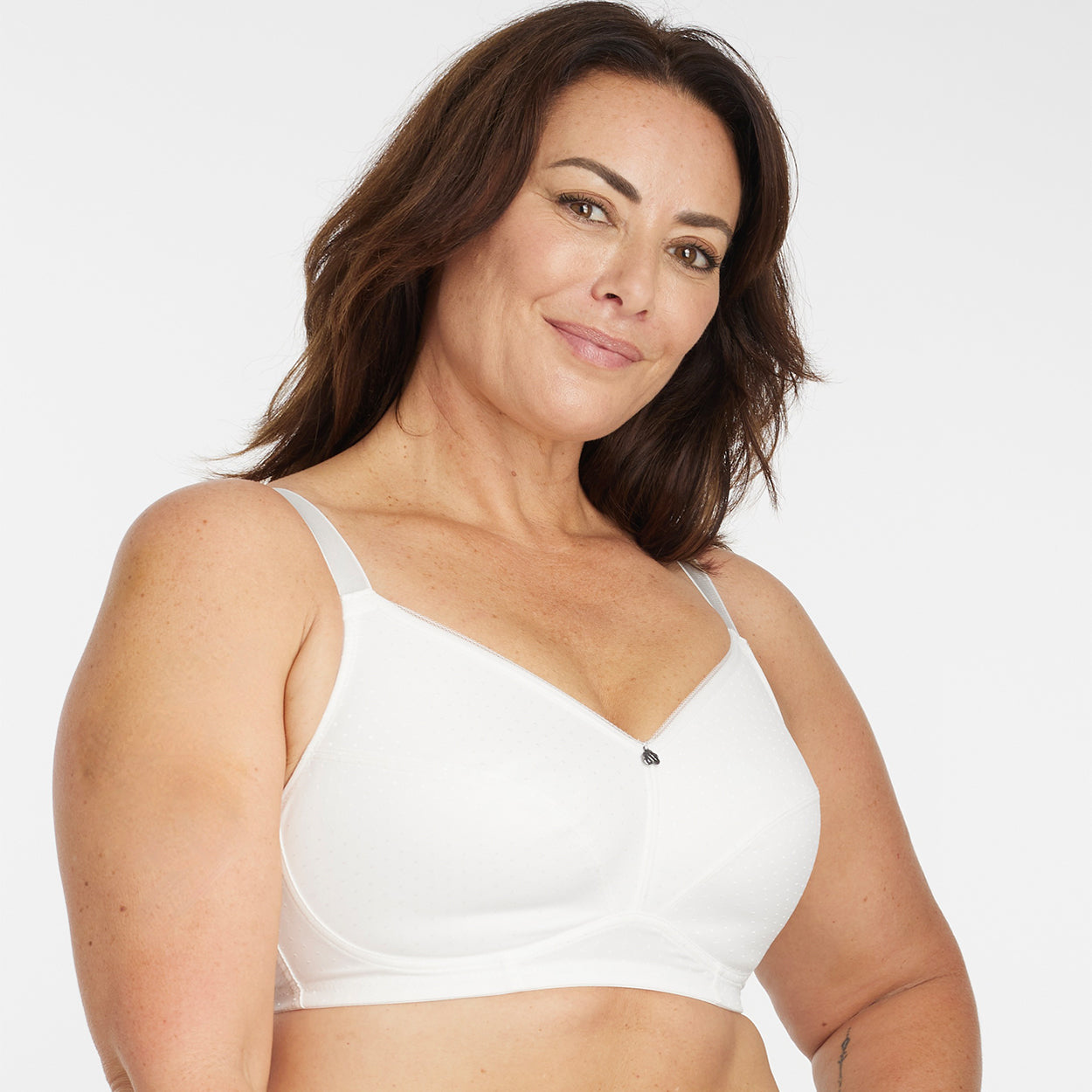 Wirefree Bra - Ivory Spot