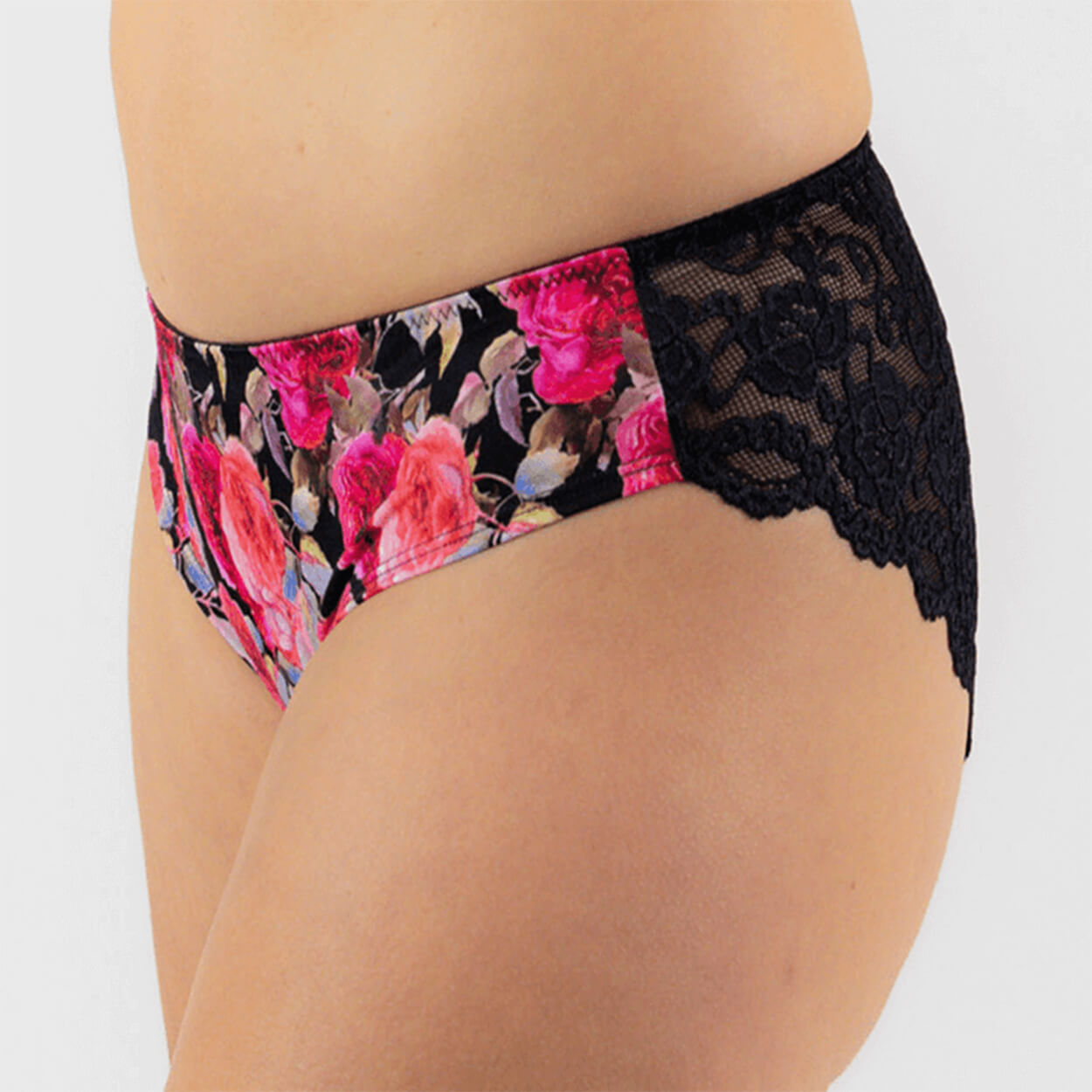 Lace Bum Bikini Brief - Cottage Garden