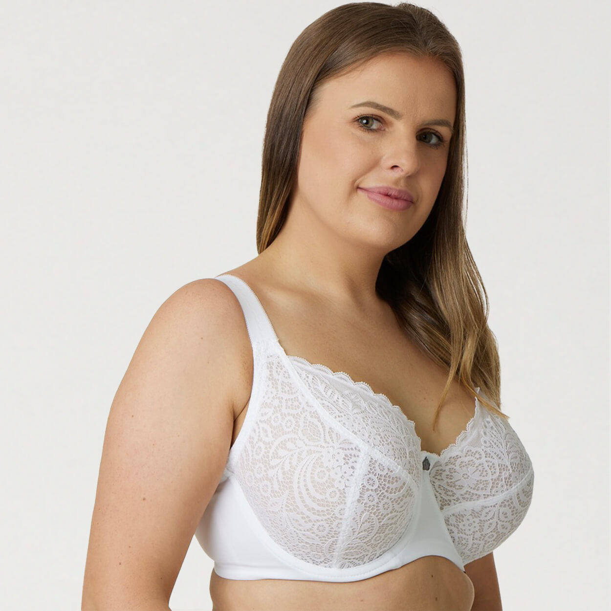 Lily Lace Premium Support Bra - White