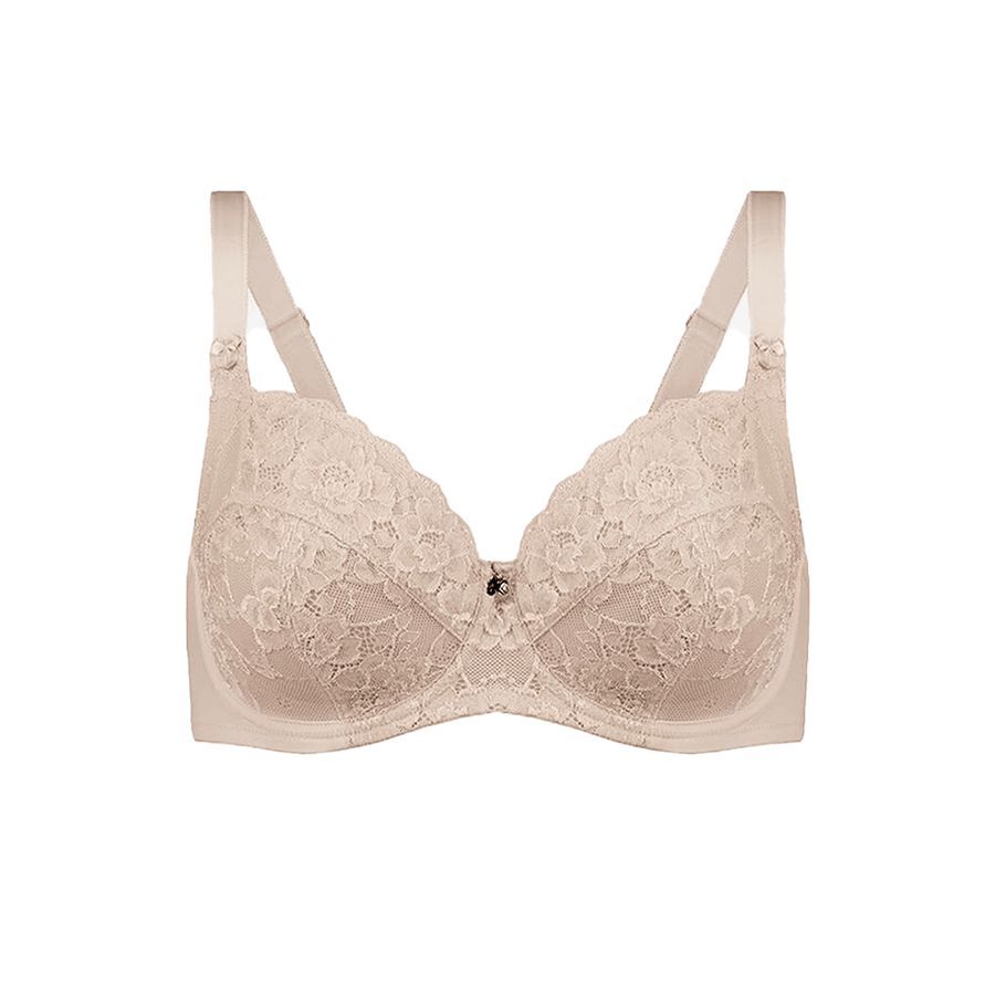 Dahlia Lace Premium Support Bra - Almond