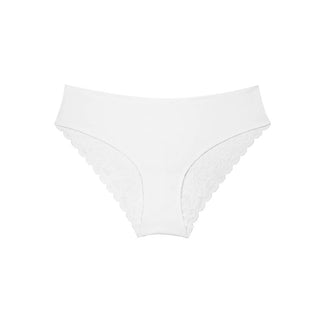 Lily Lace Bum Bikini Brief - White