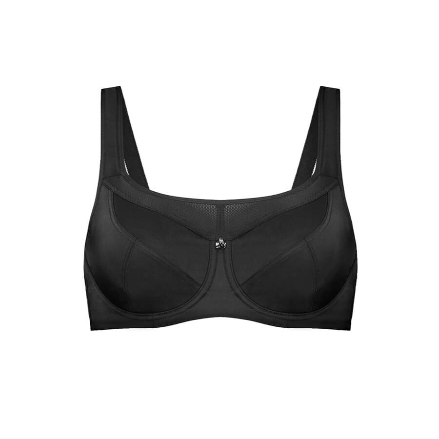 Model wearing Active Bra - Black Back