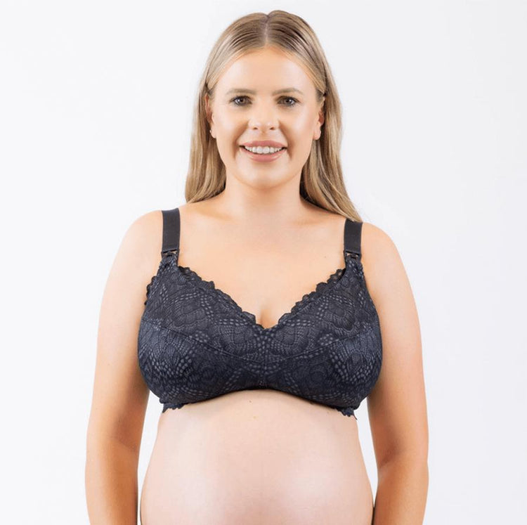 Maternity Bras (3 Pack) - Almond Rose, Black Charcoal and Navy Rose