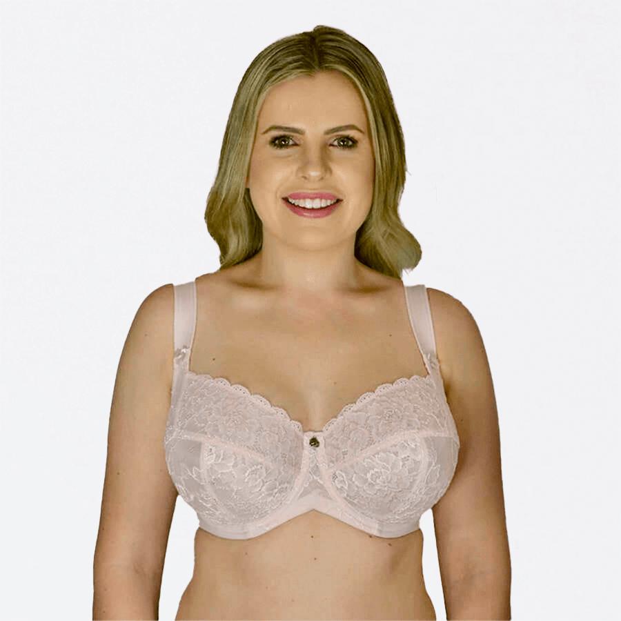 Dahlia Lace Full Cup Bras (2 Pack) - Black and Pink Smoke