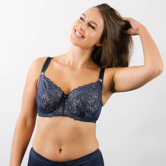 Radiate Lace Full  Cup Bra - Blueberry