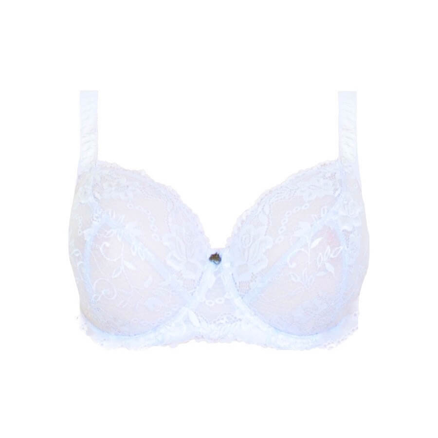 Full Lace Cup Serena Bra - Premium Support - White Product Image