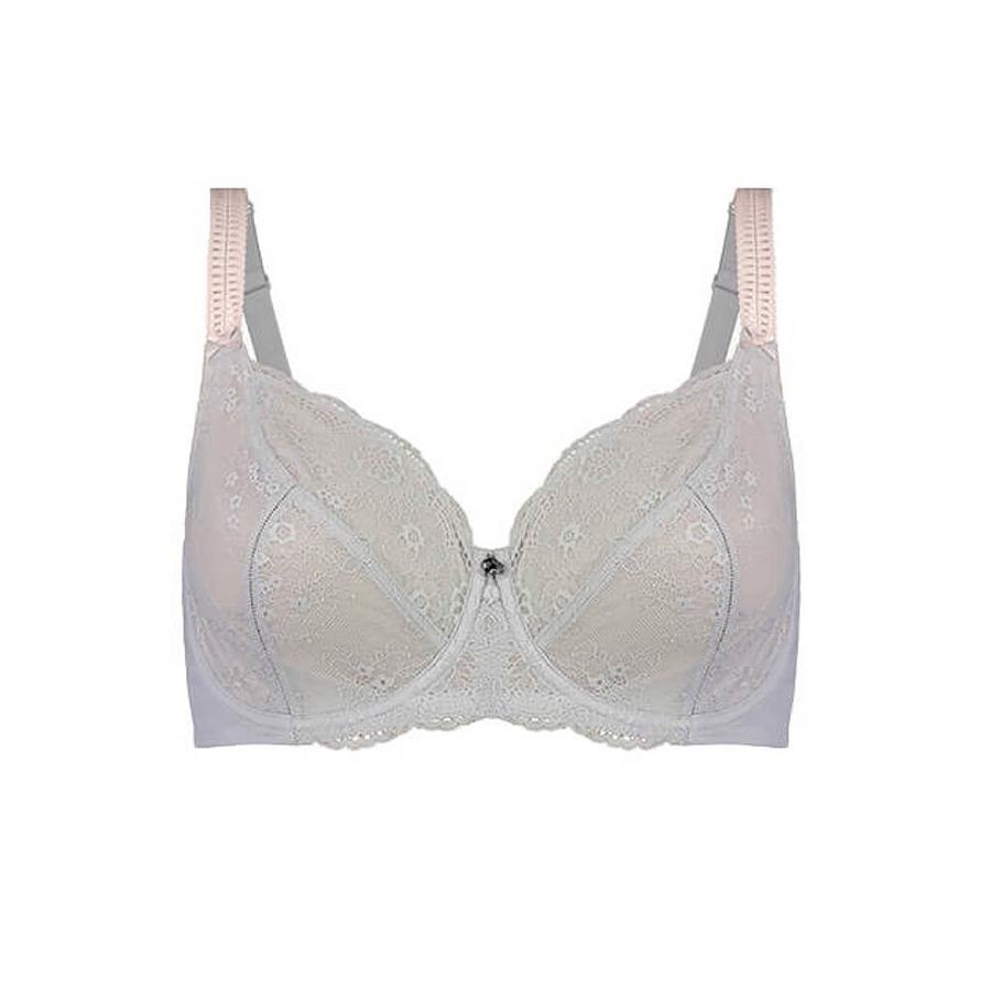 Peony Lace Full Cup Bra - Storm Cloud