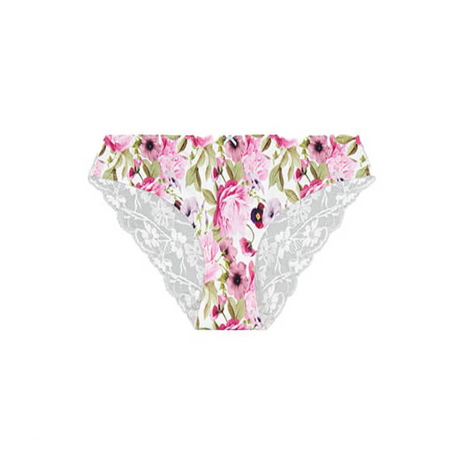 Lace Bum Bikini Brief - Garden Party