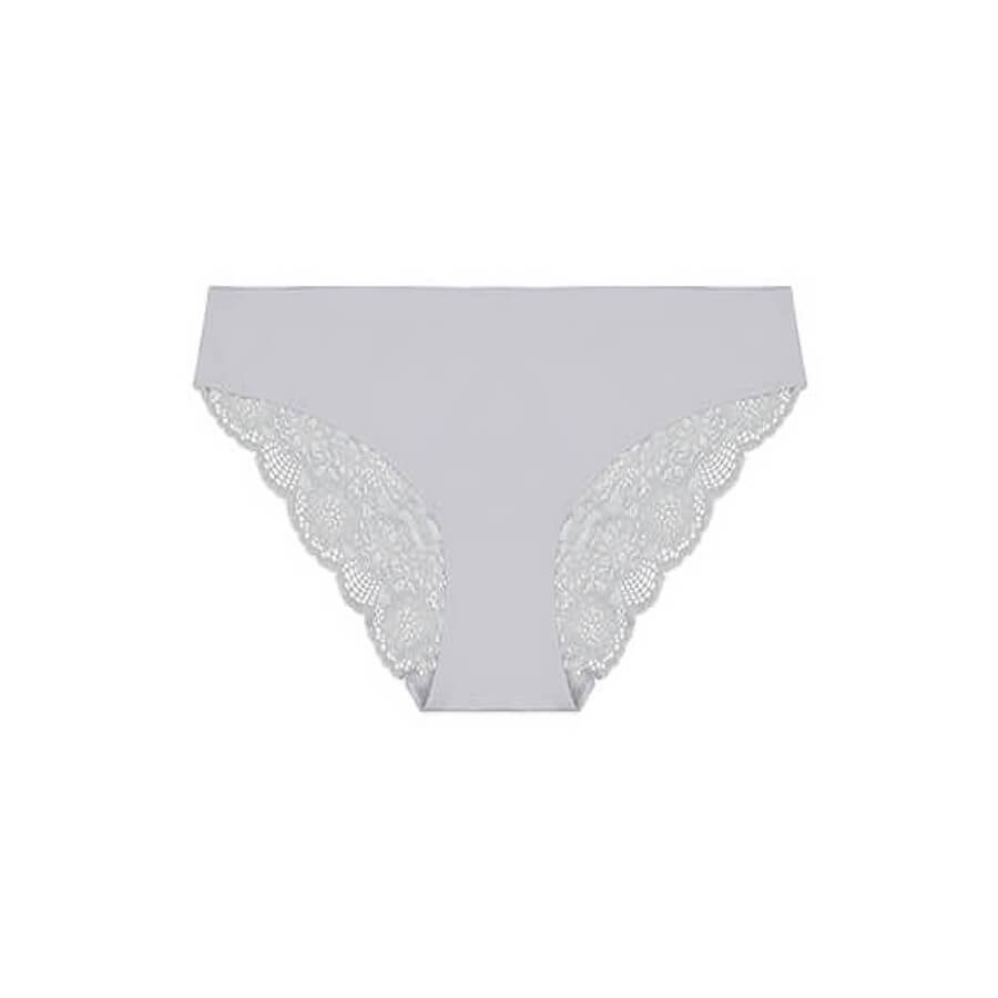 Peony Lace Bum Bikini Brief - Storm Cloud