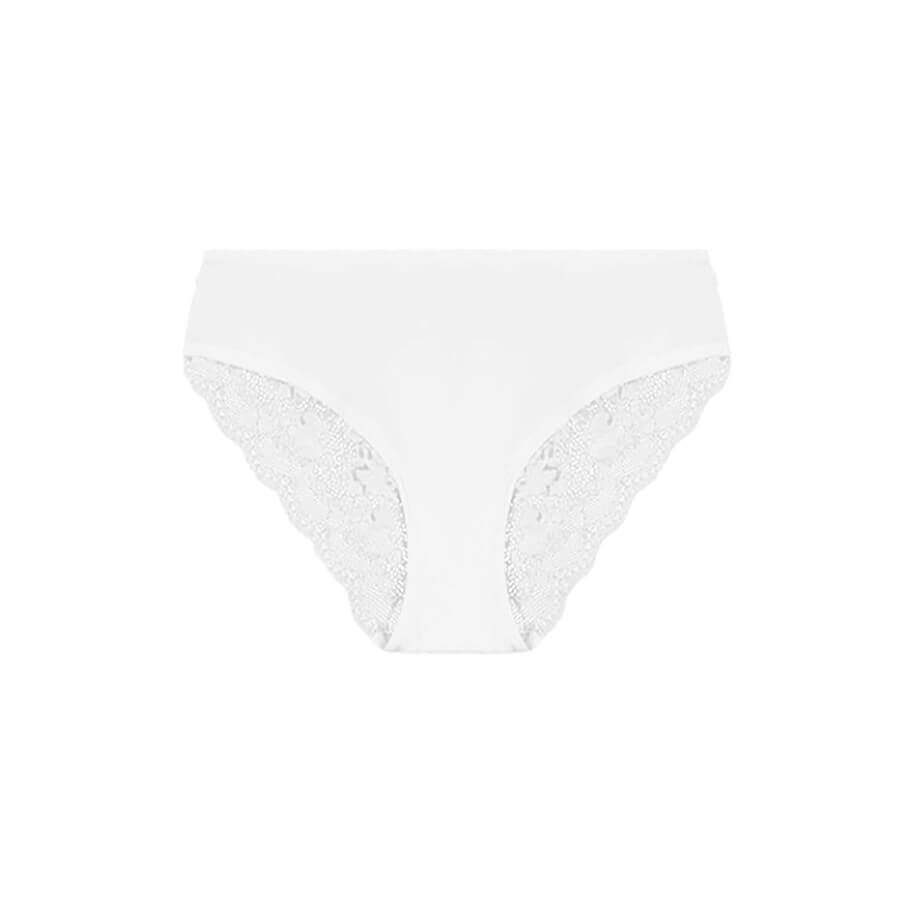 Sweetpea Lace Bum Bikini Brief - Ice White