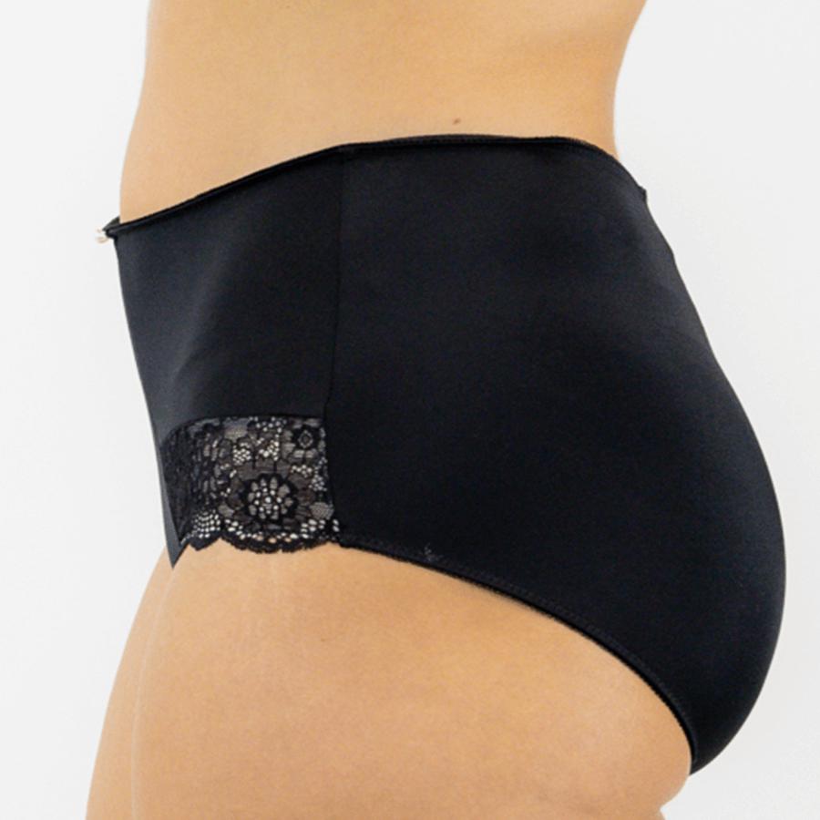 Peony Lace Full Brief - Black Heavenly Pink