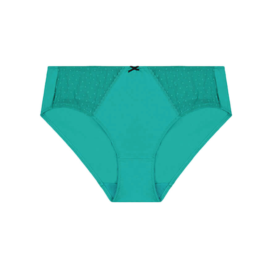 Spot Mesh Midi Brief - Aqua Blue