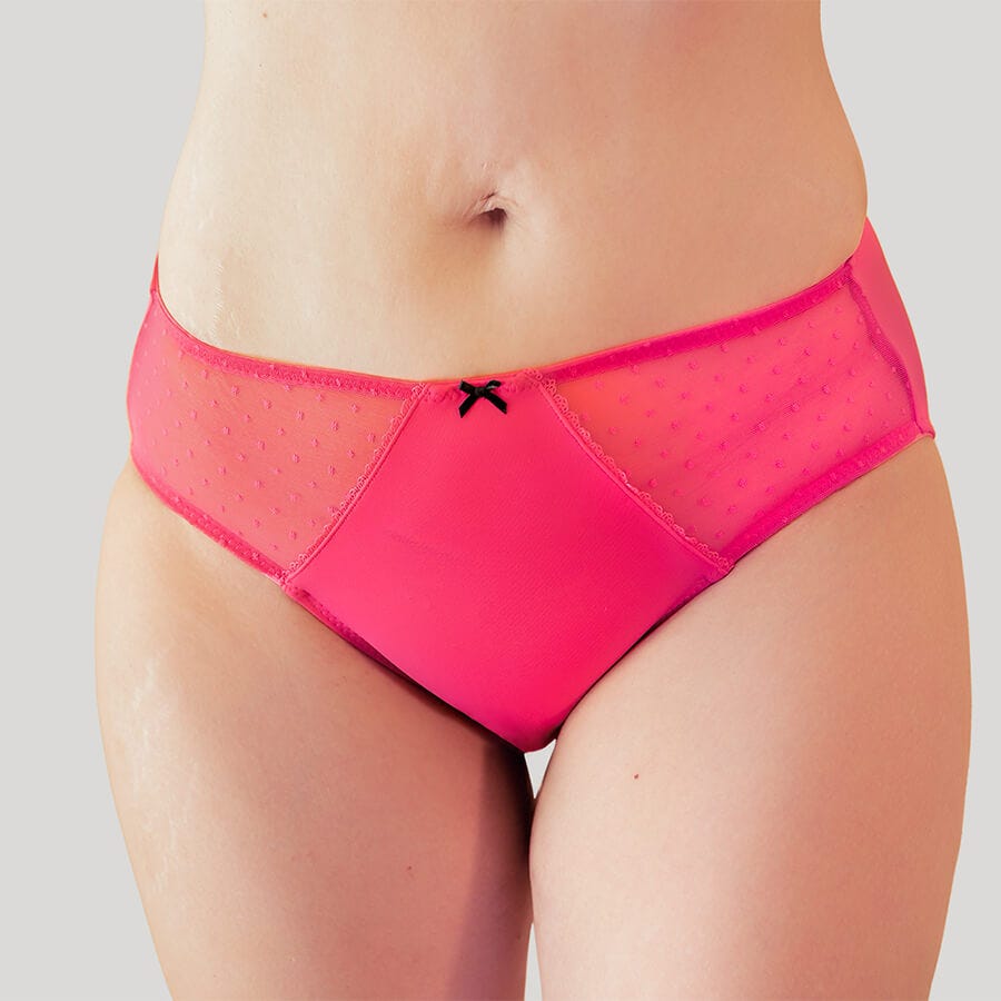 Spot Mesh Midi Brief - Sugar Product Image