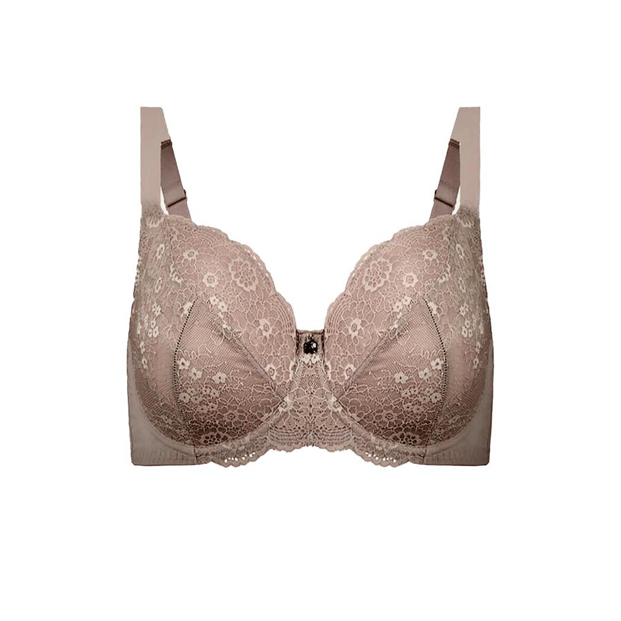 Full Lace Cup Genevieve Bra - Premium-Support - Peony Detail Image