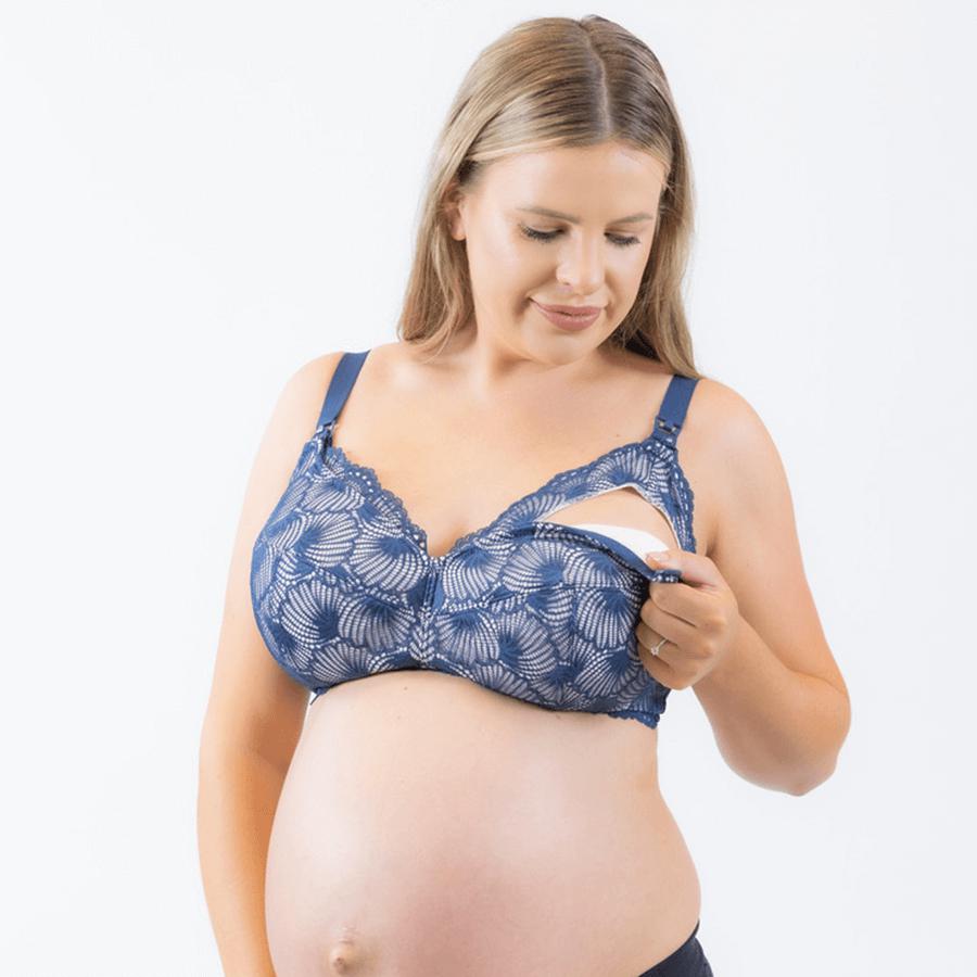 Maternity Bras (Leakproof) - 3Pack Twilight Blue, Rose Pink and Nude Crystal