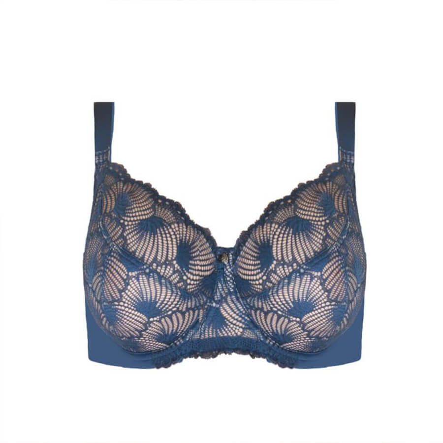 Fanfare Lace Full Cup  Bra - Premium Support - Twilight