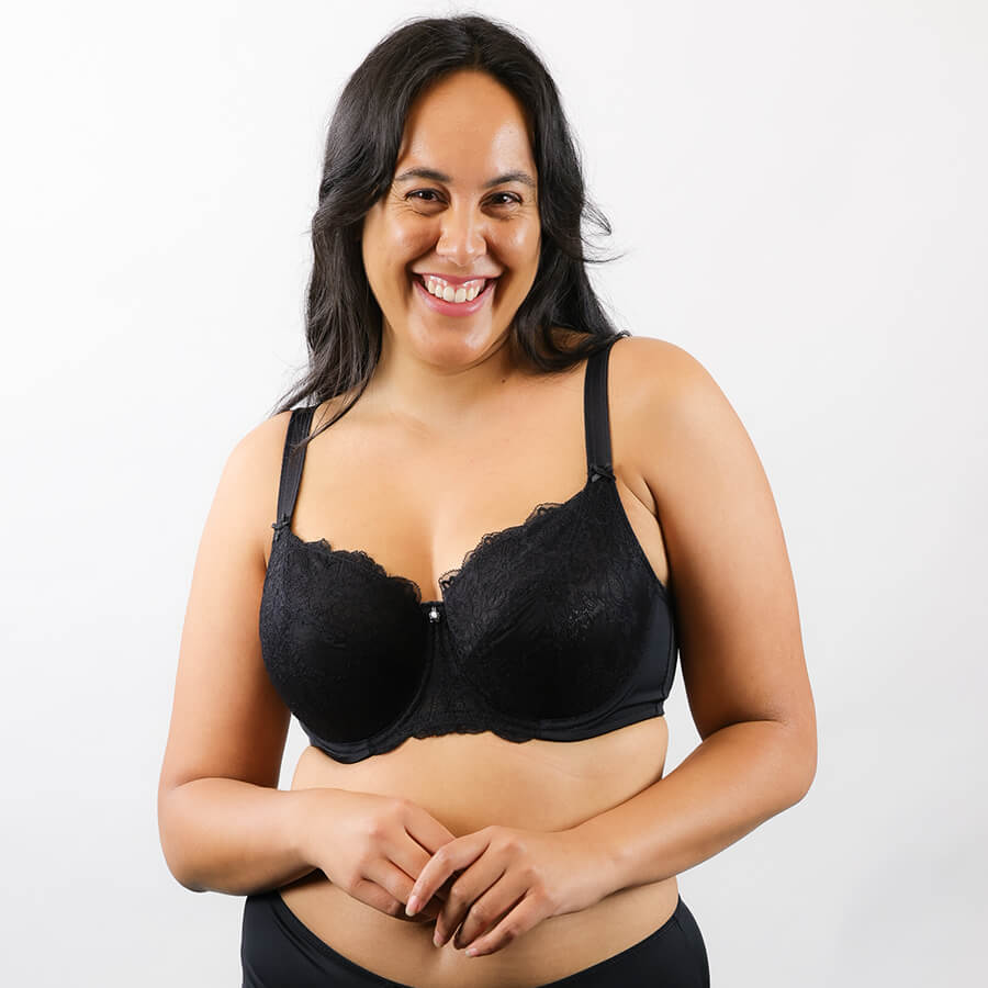 Baroque Lace Bras (2 pack) - Black  and Cafe Latte