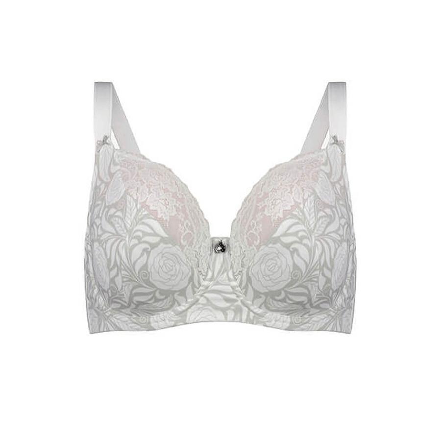 Model wearing Underwire Bra - Enhanced Support - Signature Print in Ice Rose Back